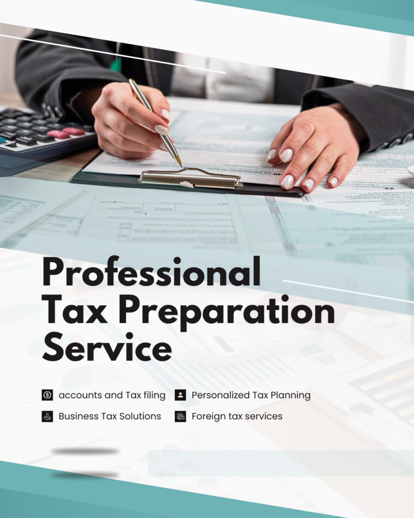 White and Tosca Modern Professional Tax Preparation Service Promotion Instagram Post